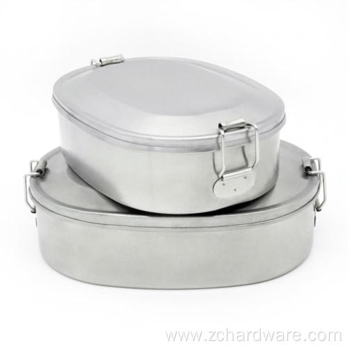 Oval Adult And Kids Stainless Steel Bento Box